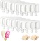 10-Piece Silicone Popsicle Molds – 4 Cavities Ice Pop & Ice Cream Maker with 200 Wooden Sticks for DIY Frozen Treats, Chocolate, Yogurt, and Fruit Pops (10Pcs)